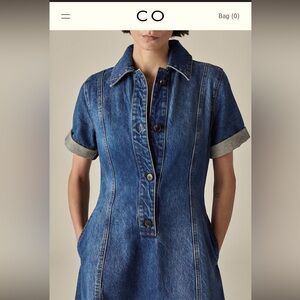 CO Midi shirtdress in denim, size medium